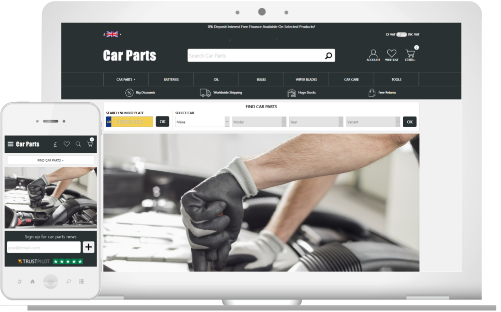 Sell Automotive Parts Online Incart Ecommerce Platform Uk